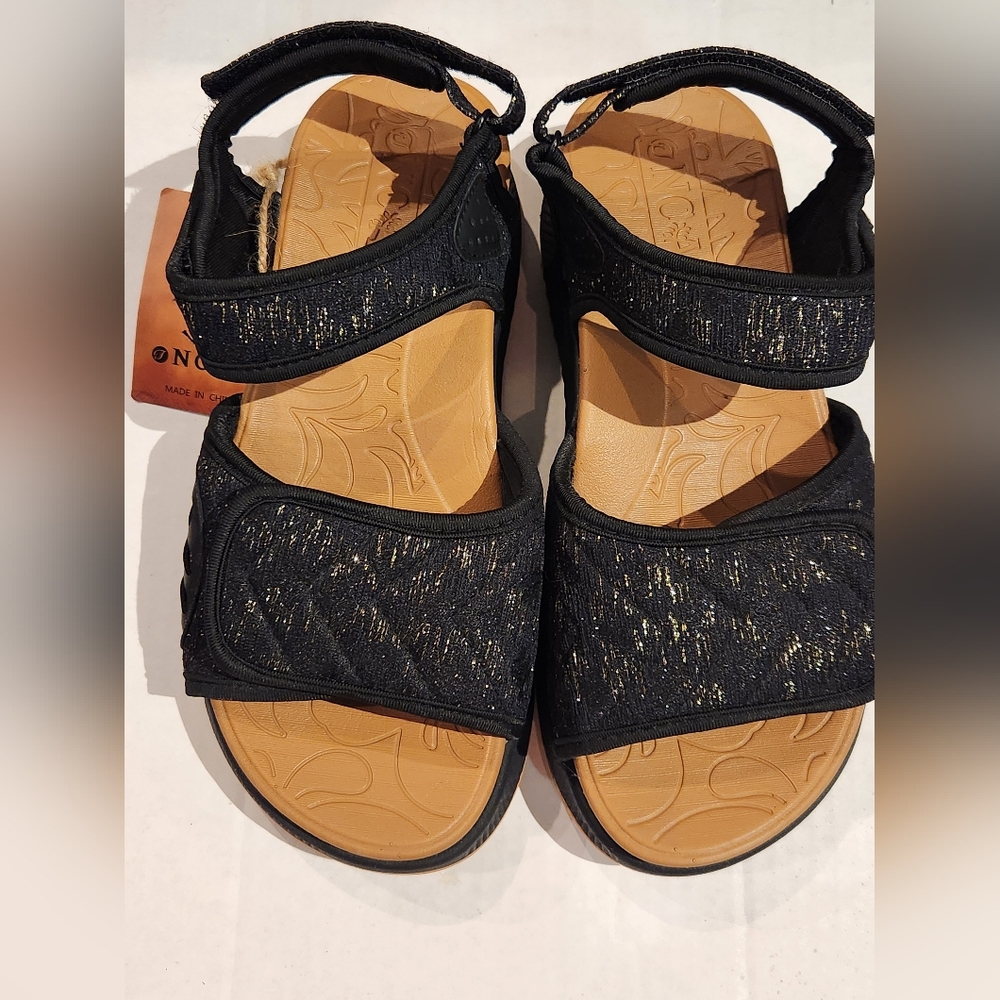 Elegant Black Glitter Women's Sandals - Picture 2 of 16